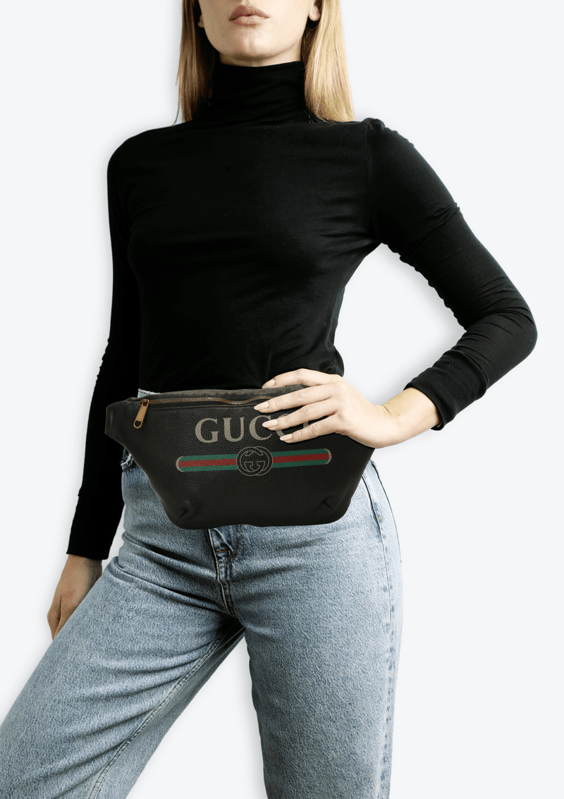 LOGO PRINT BELT BAG