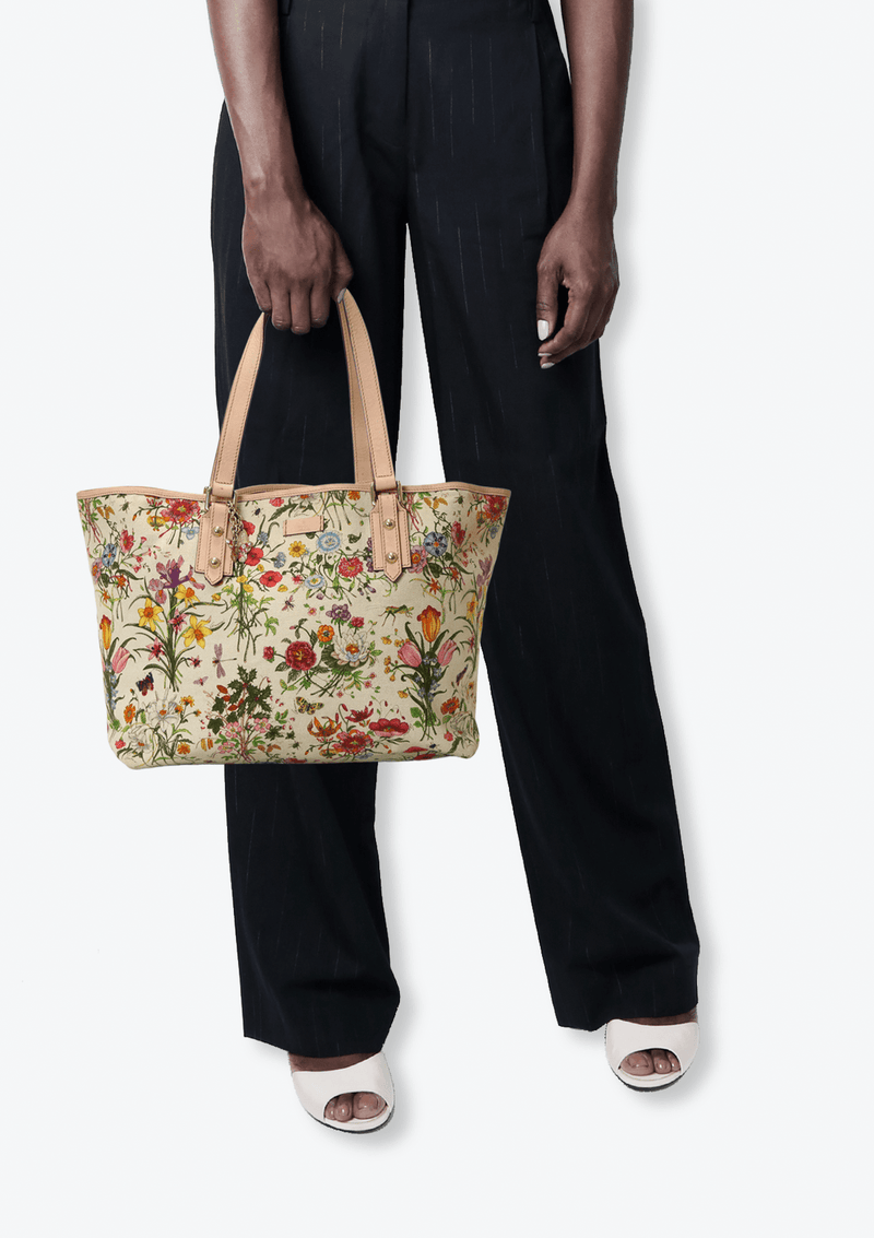 MEDIUM FLORA FLORAL JOLICOEUR TOTE BAG