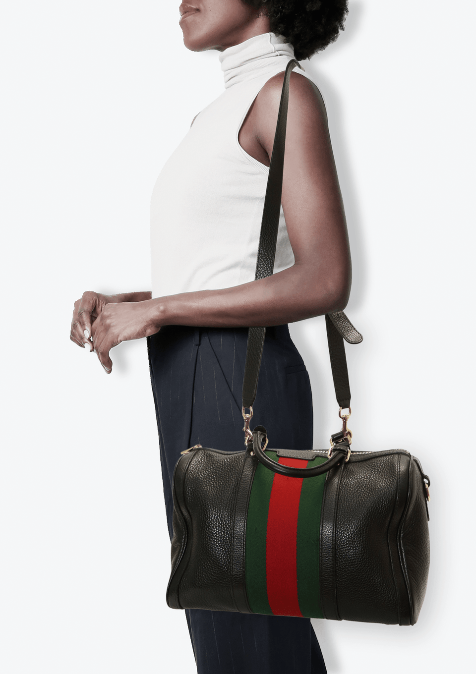 MEDIUM VINTAGE WEB BOSTON BAG