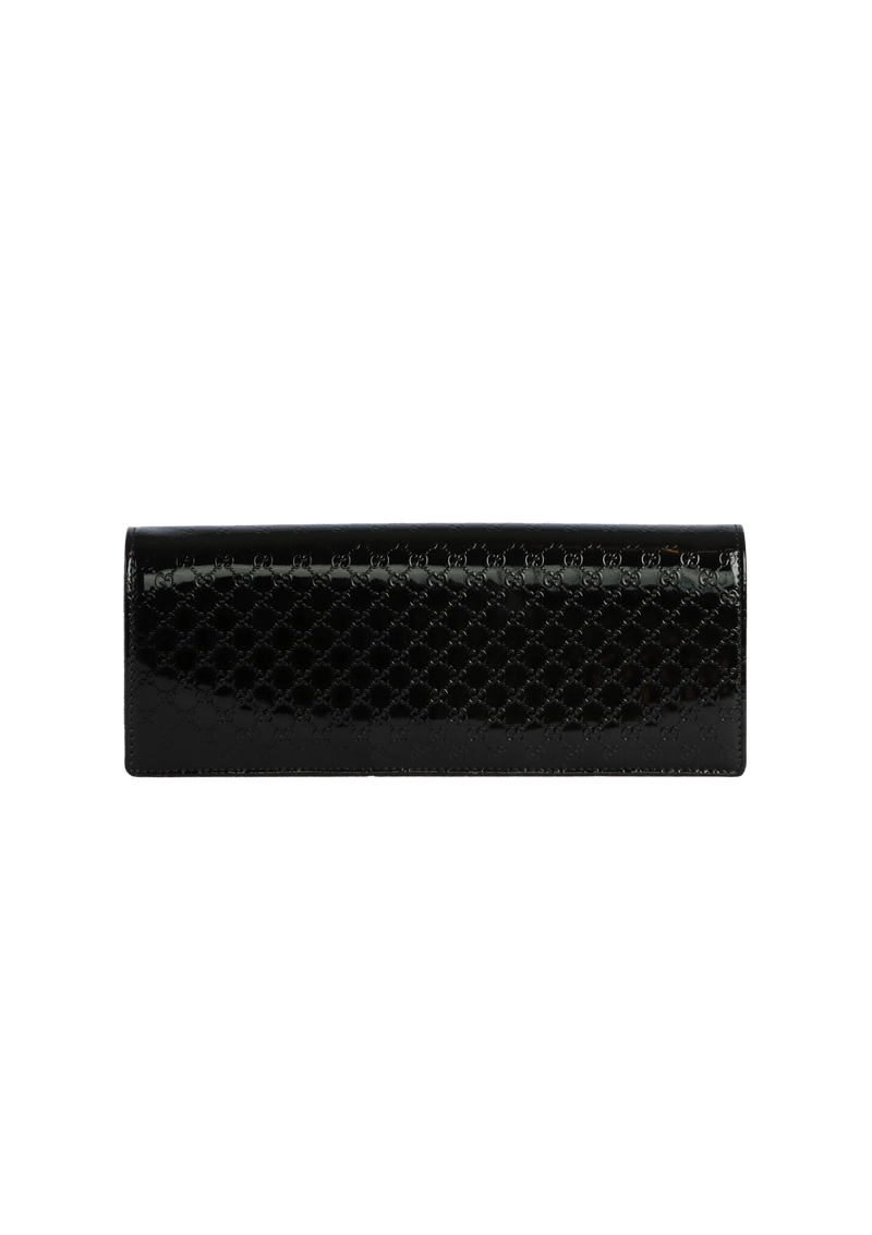 PATENT MICROGUCCISSIMA SMALL BROADWAY CLUTCH