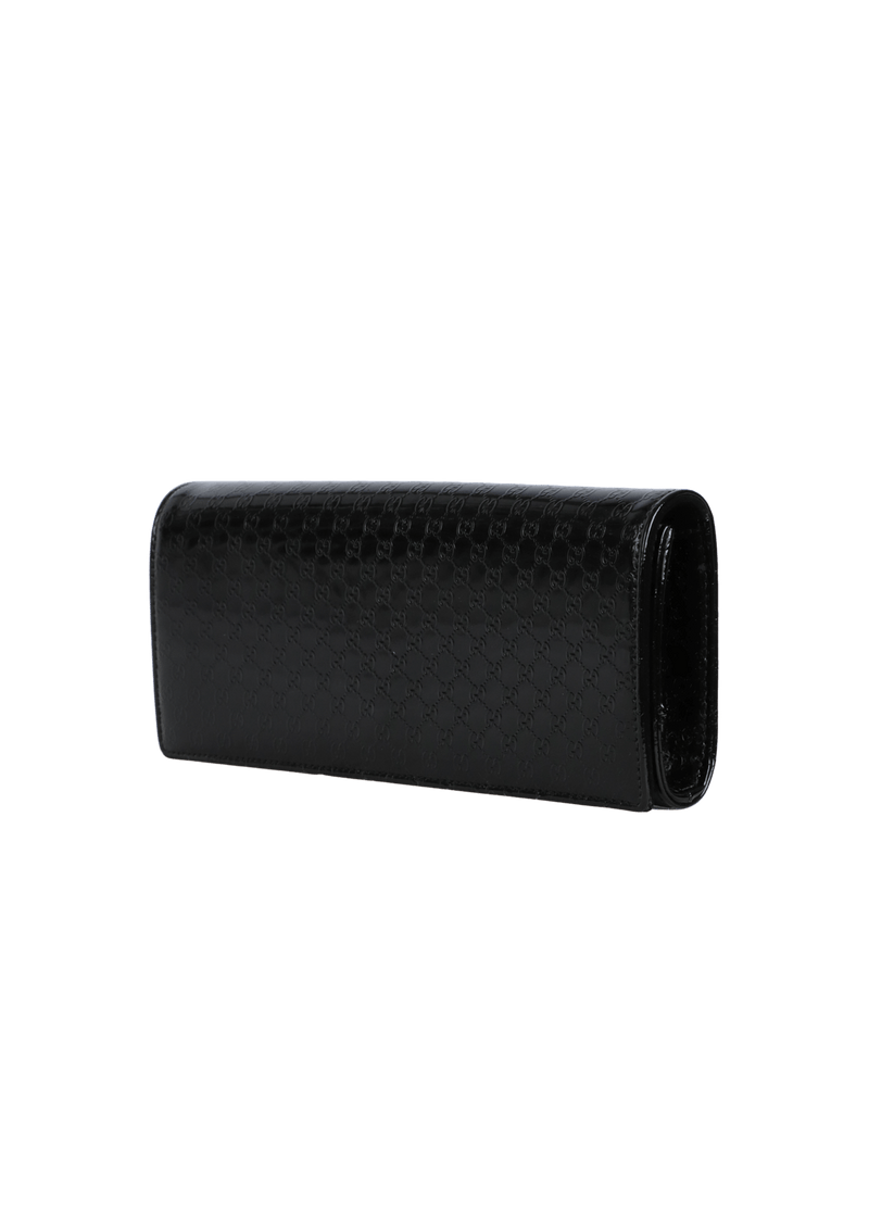 PATENT MICROGUCCISSIMA SMALL BROADWAY CLUTCH