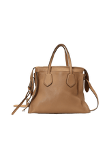 PEBBLED CALFSKIN STUDDED LEATHER TOTE