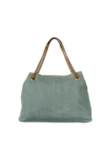 DENIM SOHO CHAIN TOTE