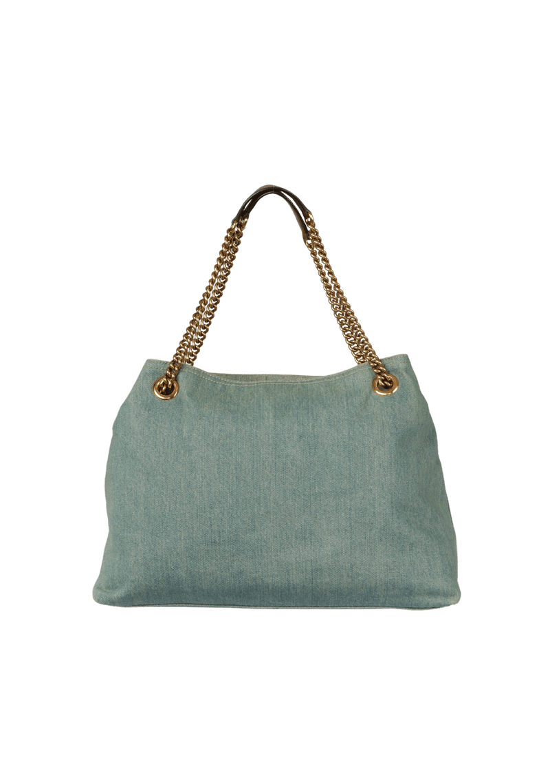 DENIM SOHO CHAIN TOTE