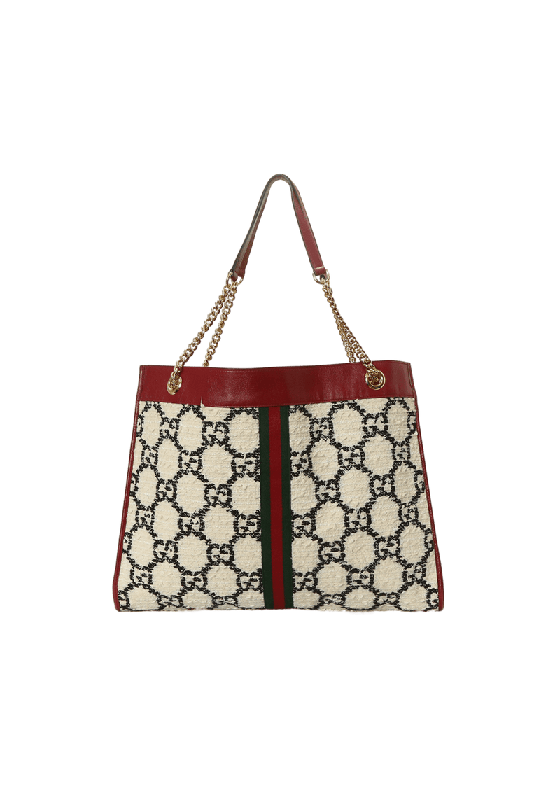 TWEED RAJAH CHAIN TOTE