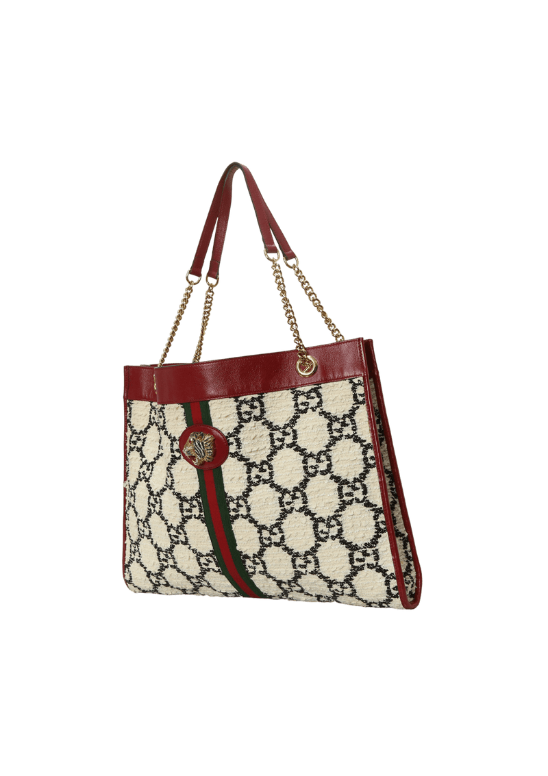 TWEED RAJAH CHAIN TOTE