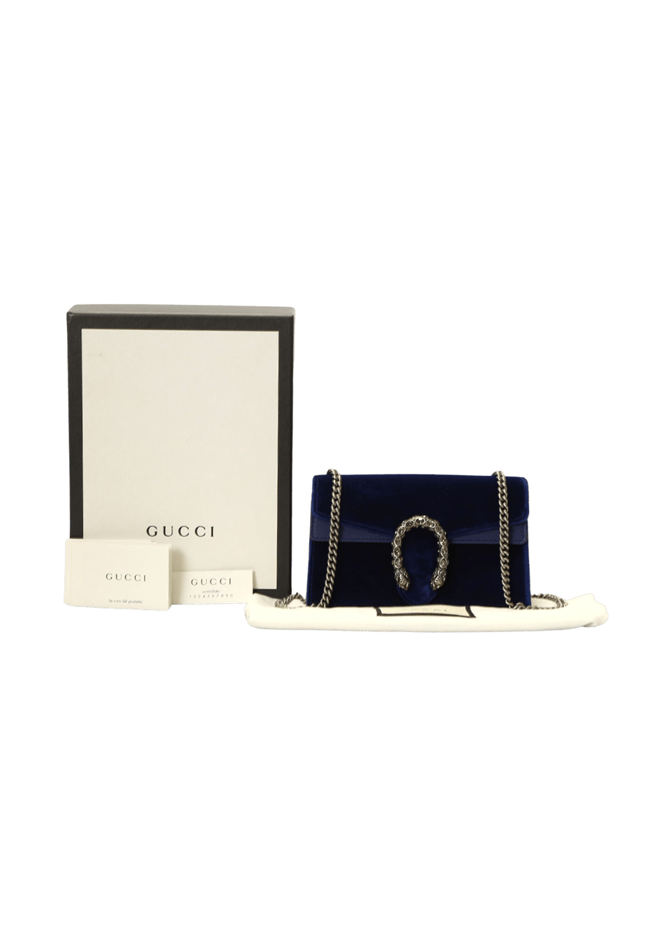 Bolsa Gucci Velvet Dionysus Super Mini Azul Original – Gringa