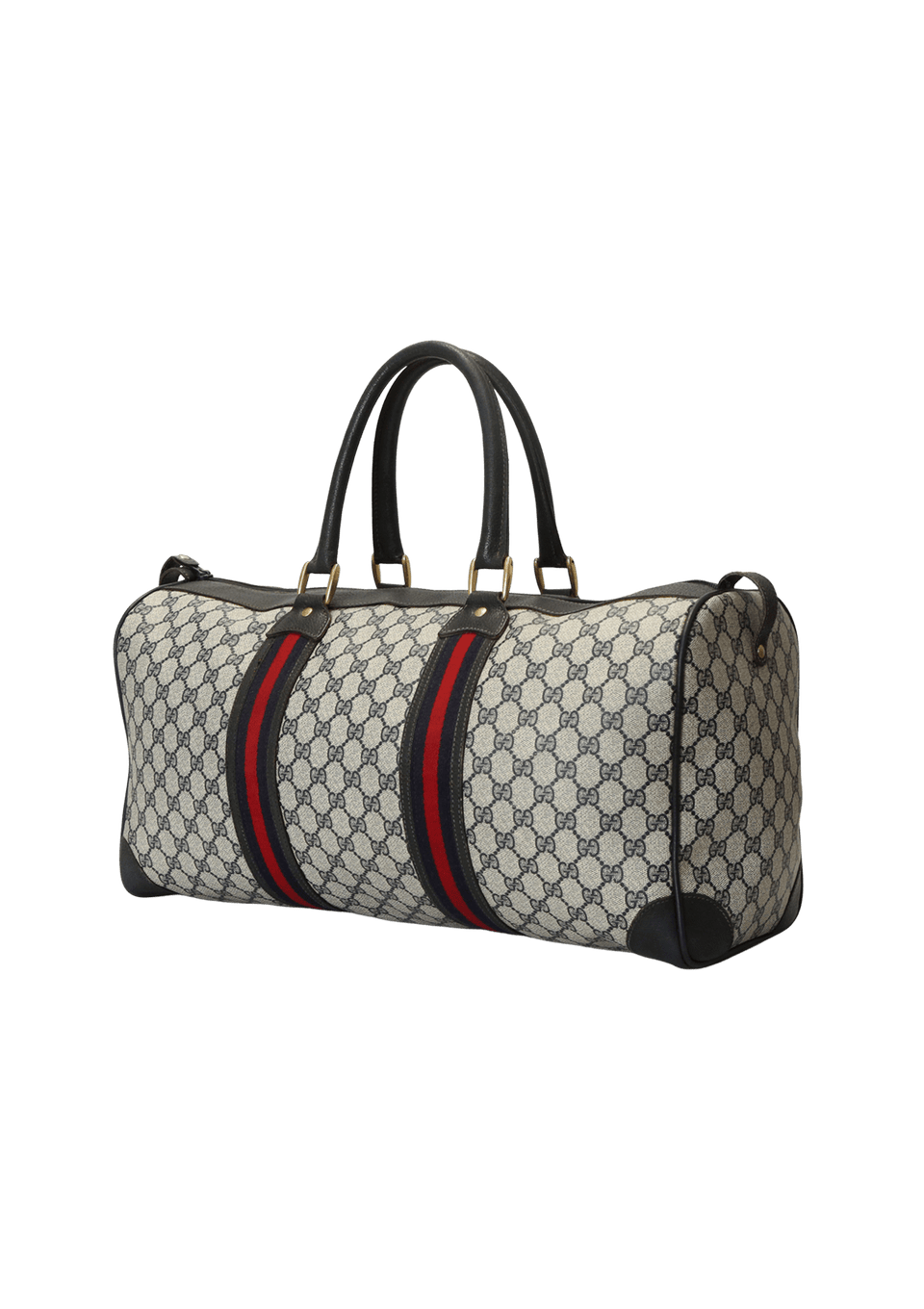 VINTAGE DUFFEL GG SUPREME WEB TRAVEL BAG
