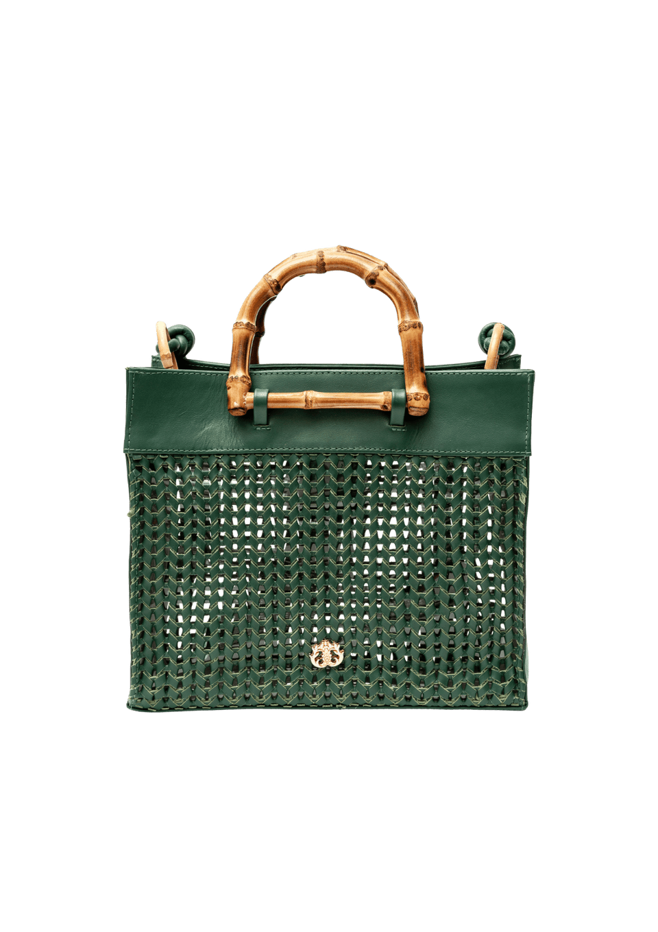 Bolsa Isla Leather Tote Em Tressê Verde Original – Gringa