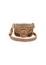 MINI BOLSA EM CROCHÊ DE SISAL COM PALHA INDIANA