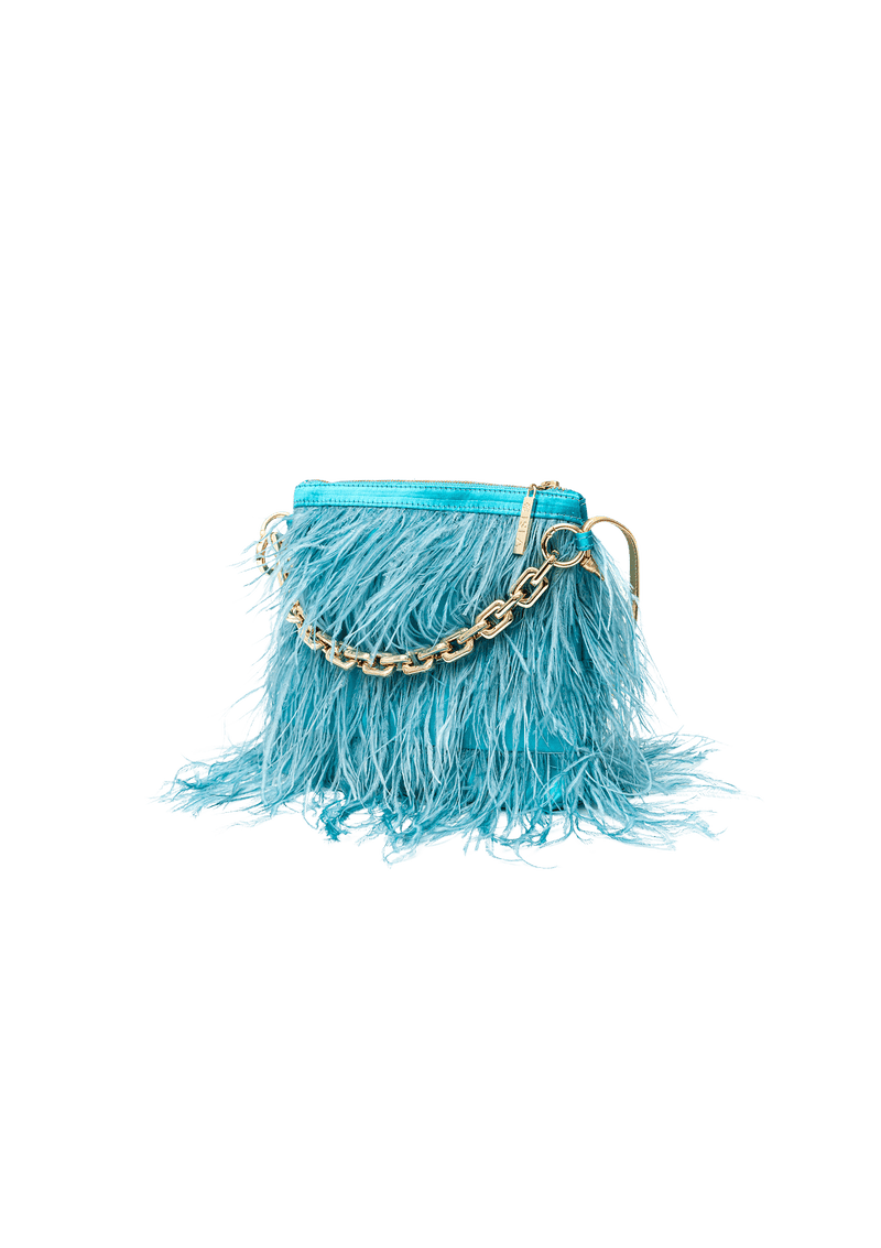 SYLVIE BAG EM PLUMAS COM CORRENTE MULTIFUNCIONAL