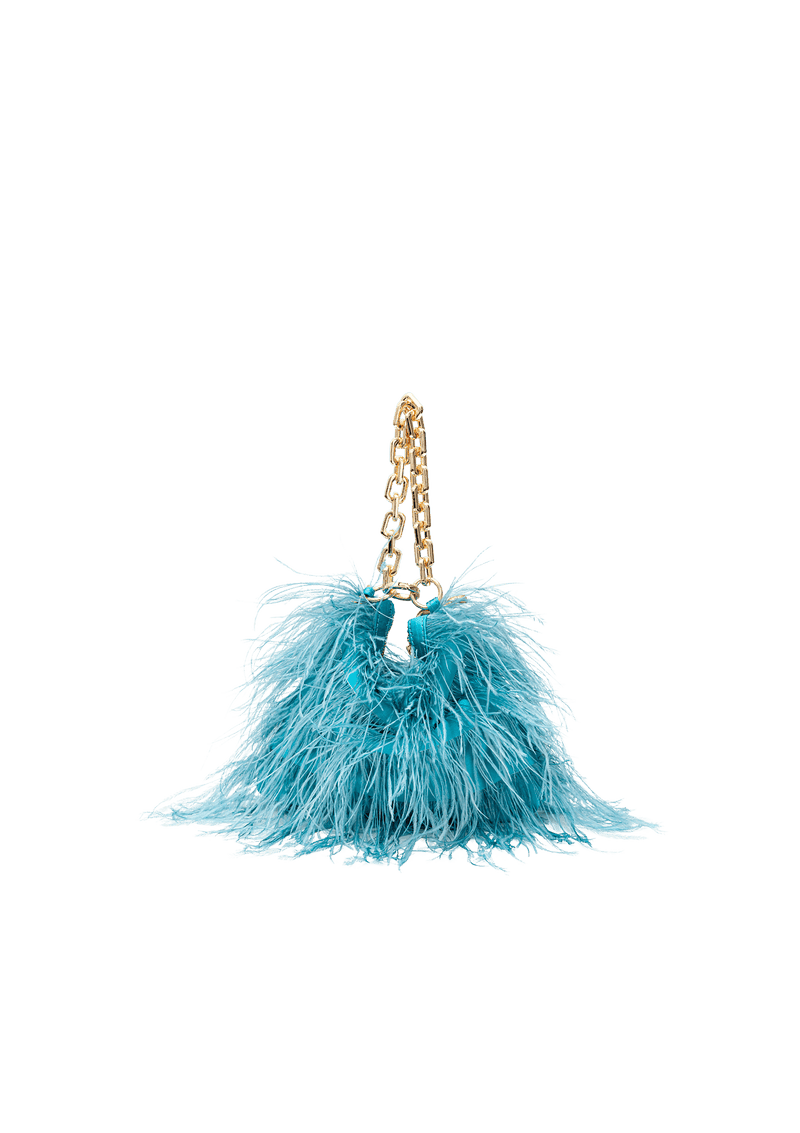 SYLVIE BAG EM PLUMAS COM CORRENTE MULTIFUNCIONAL