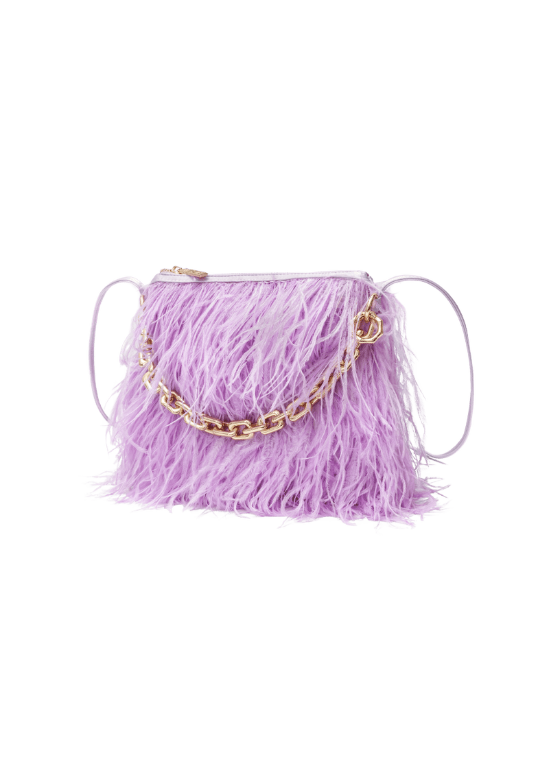 SYLVIE BAG EM PLUMAS COM CORRENTE MULTIFUNCIONAL