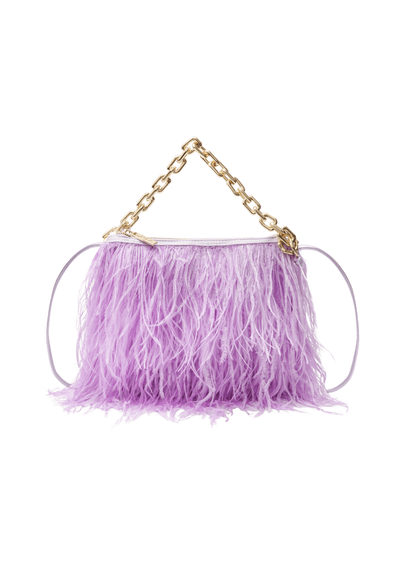 SYLVIE BAG EM PLUMAS COM CORRENTE MULTIFUNCIONAL