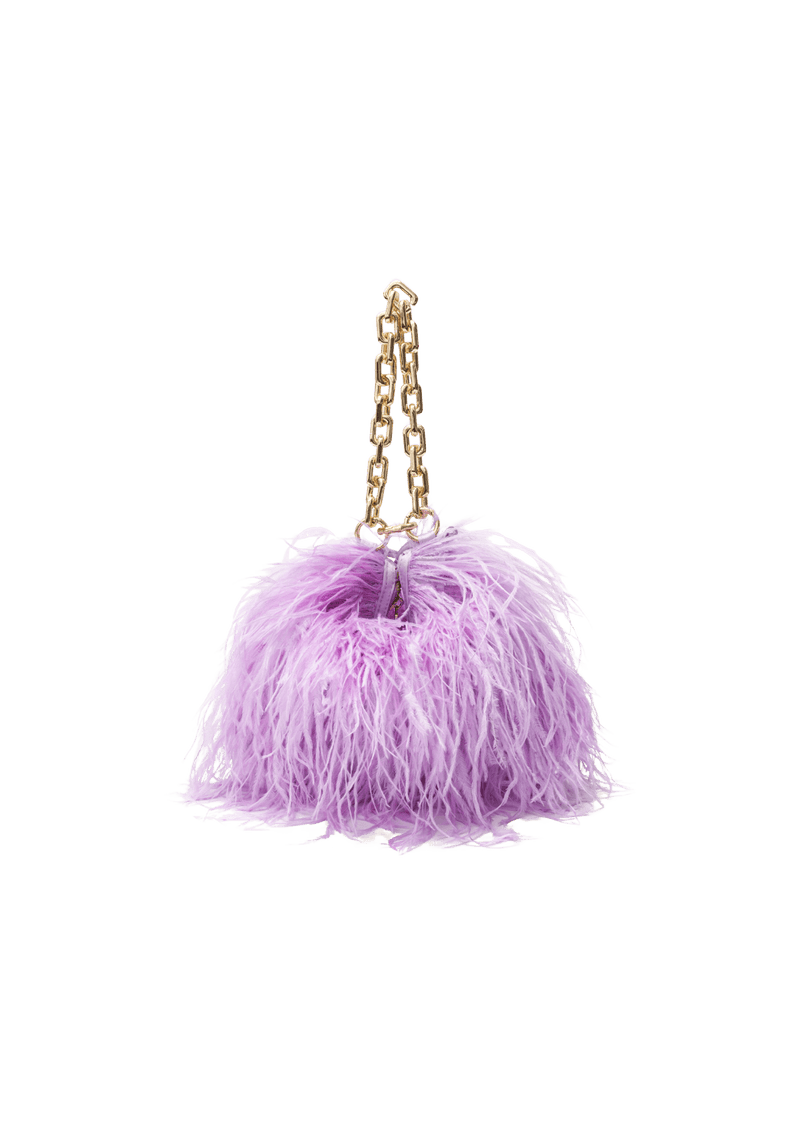 SYLVIE BAG EM PLUMAS COM CORRENTE MULTIFUNCIONAL