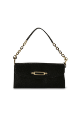 LEATHER GLITTER CLUTCH