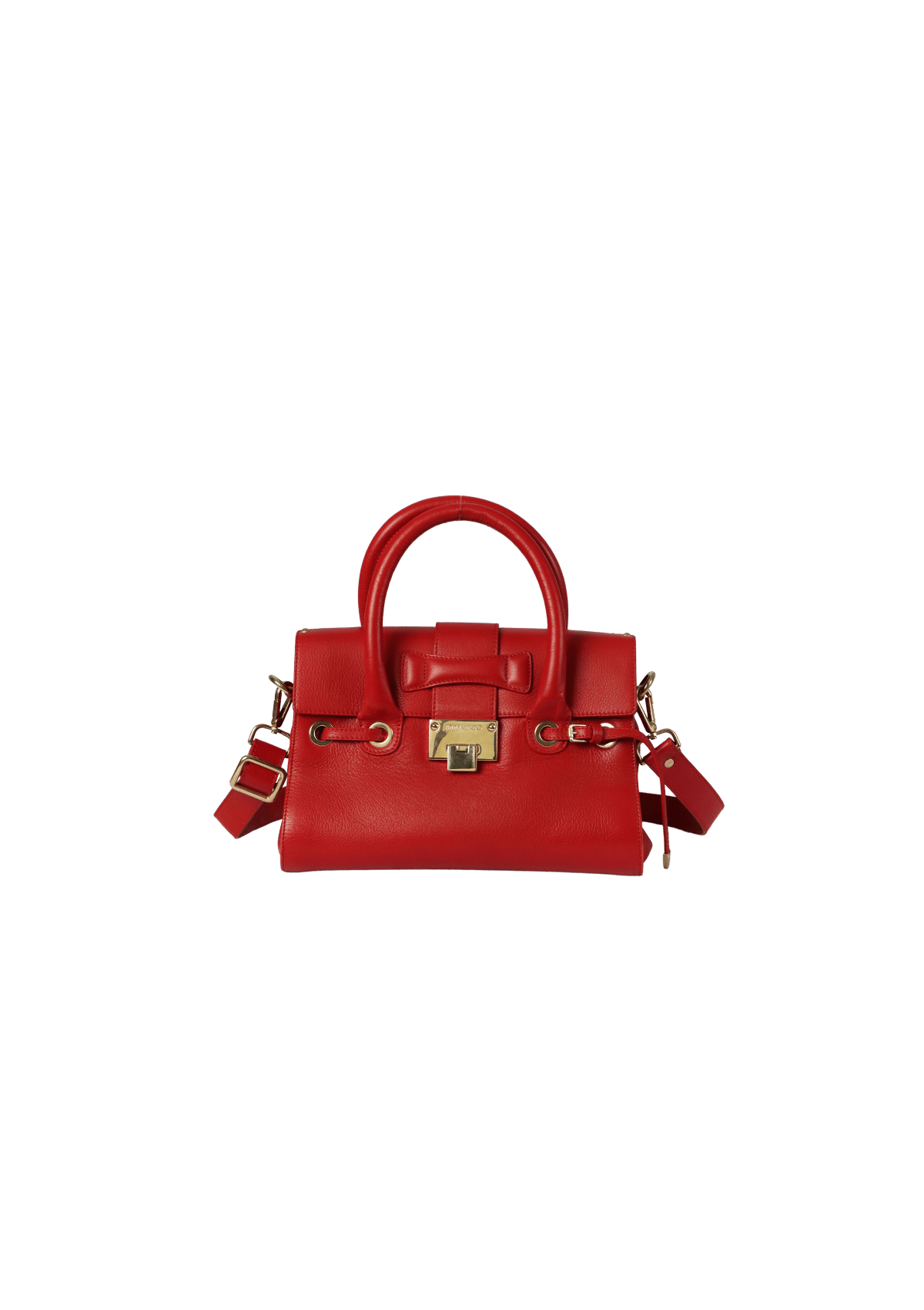 Bolsa Jimmy Choo Leather Handle Bag Vermelha Original – Gringa