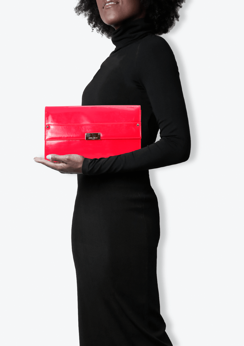 PATENT LEATHER CLUTCH