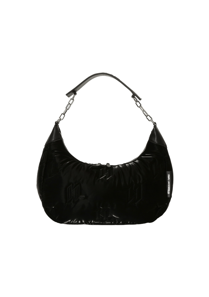 MONOGRAM EMBOSSED SHOULDER BAG