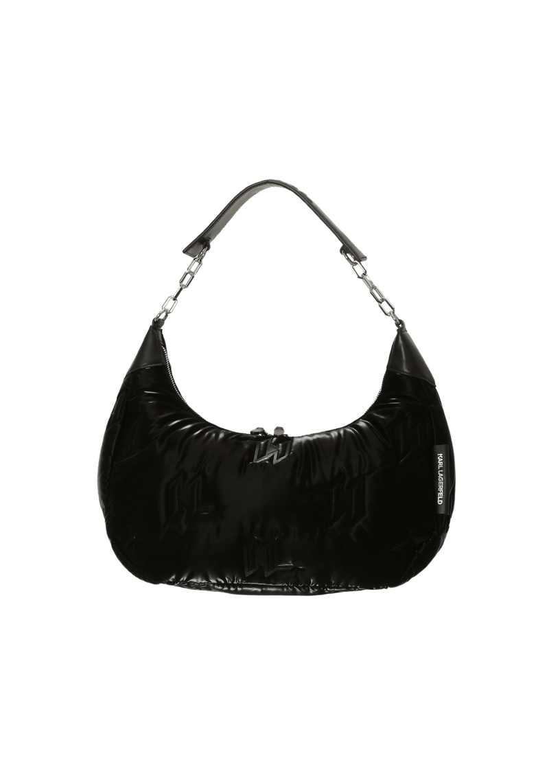 MONOGRAM EMBOSSED SHOULDER BAG