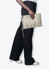 SNAKESKIN LEATHER CLUTCH