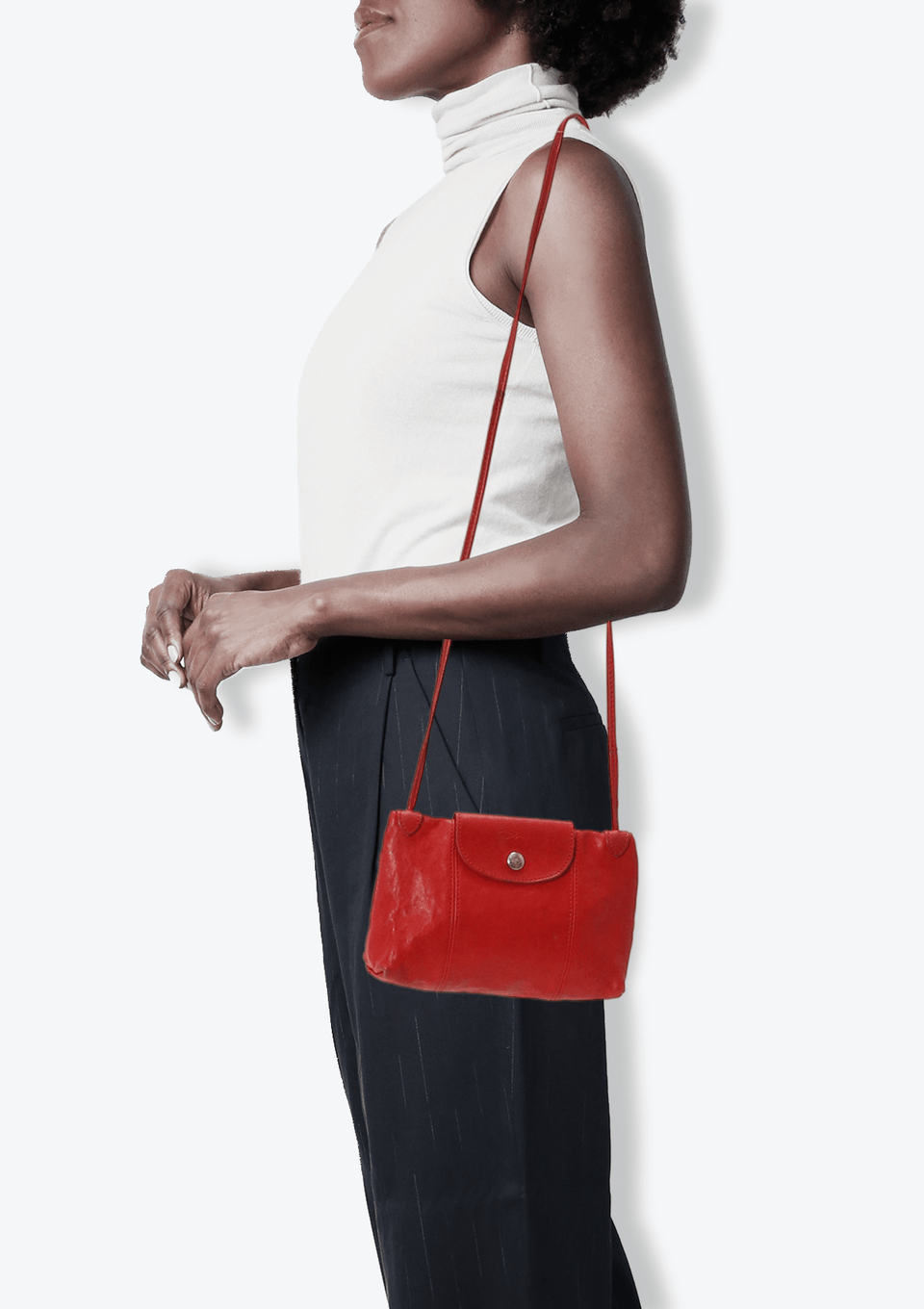 Bolsa LongChamp Mini Le Pliage Vermelho Original – Gringa