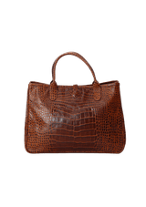 CROCO EMBOSSED ROSEAU TOTE