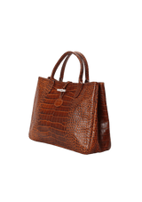 CROCO EMBOSSED ROSEAU TOTE