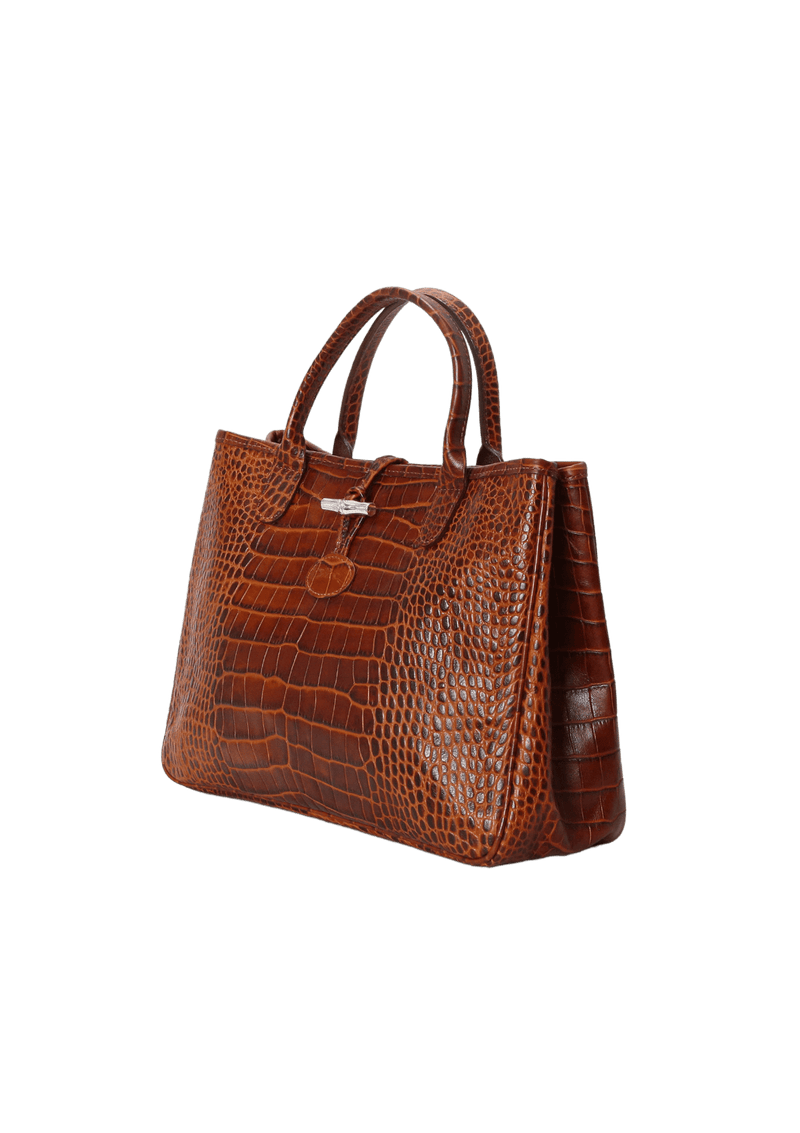 CROCO EMBOSSED ROSEAU TOTE