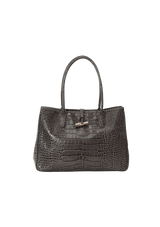 EMBOSSED LEATHER TOTE