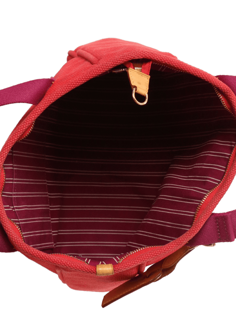 Antigua cloth handbag Louis Vuitton Red in Cloth - 31068930