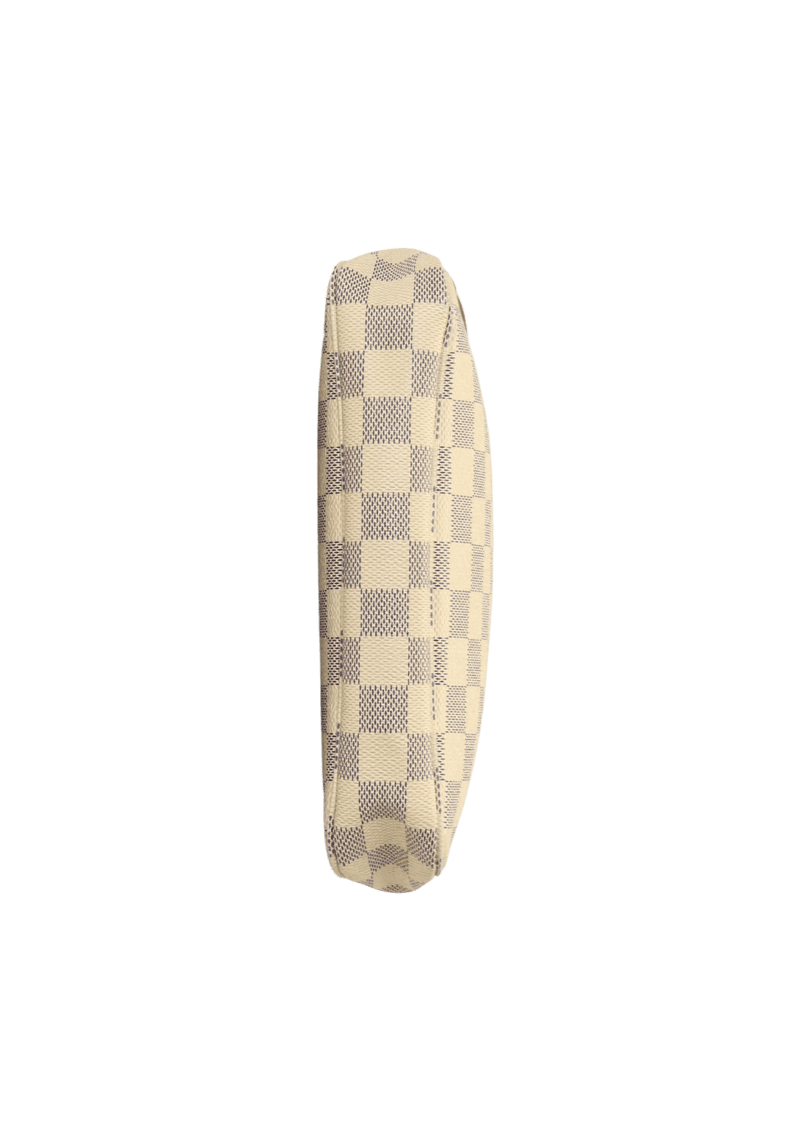 PORTA MOEDAS LOUIS VUITTON DAMIER AZUR POCHETTE CLÉS BRANCO ORIGINAL –  Gringa