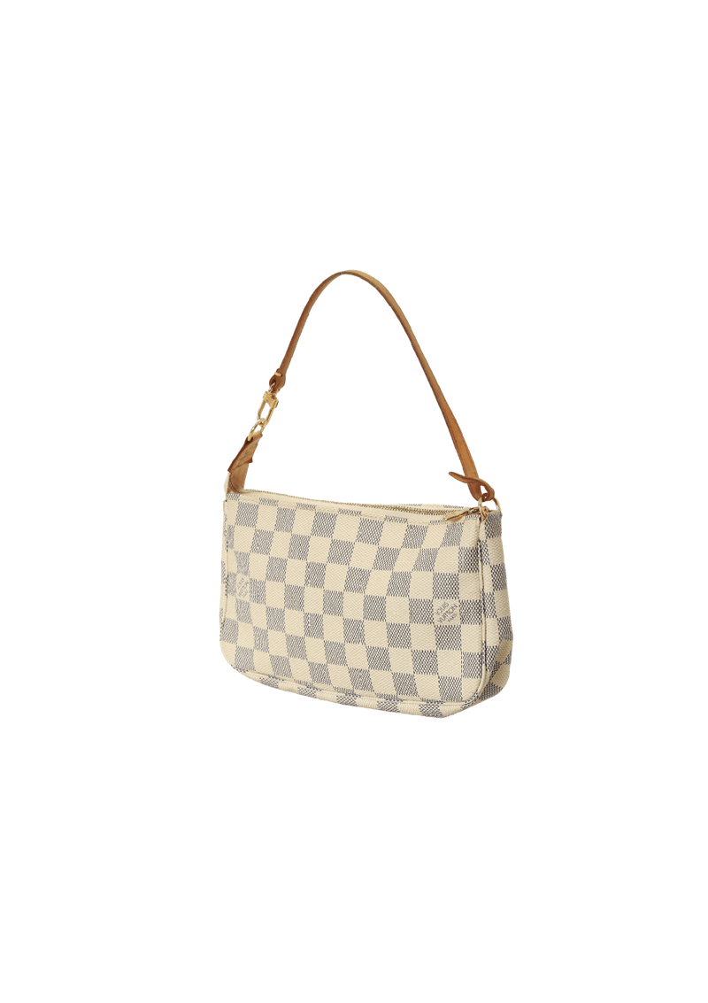 PORTA MOEDAS LOUIS VUITTON DAMIER AZUR POCHETTE CLÉS BRANCO ORIGINAL –  Gringa