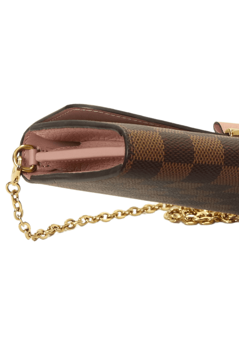 Louis Vuitton Croisette Chain Wallet NM Damier Brown 2168871