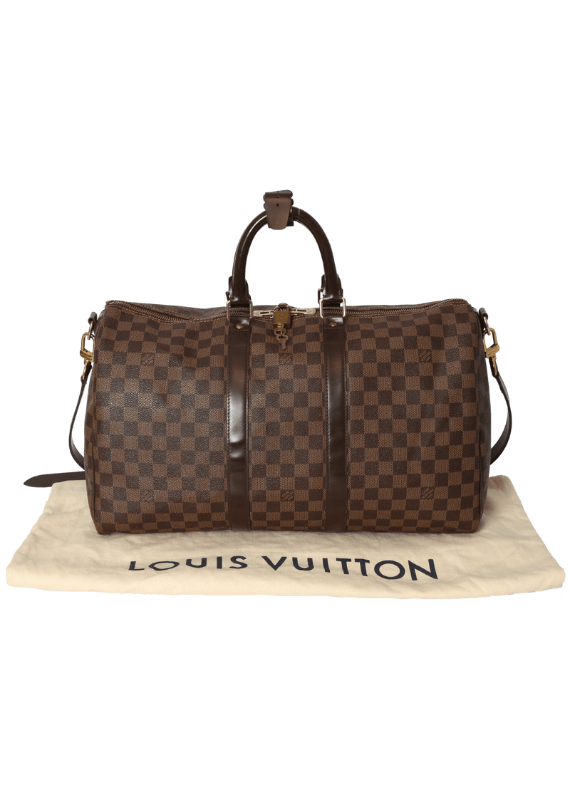 DAMIER ÉBÈNE KEEPALL BANDOULIÈRE 45