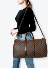 DAMIER ÉBÈNE KEEPALL BANDOULIÈRE 45