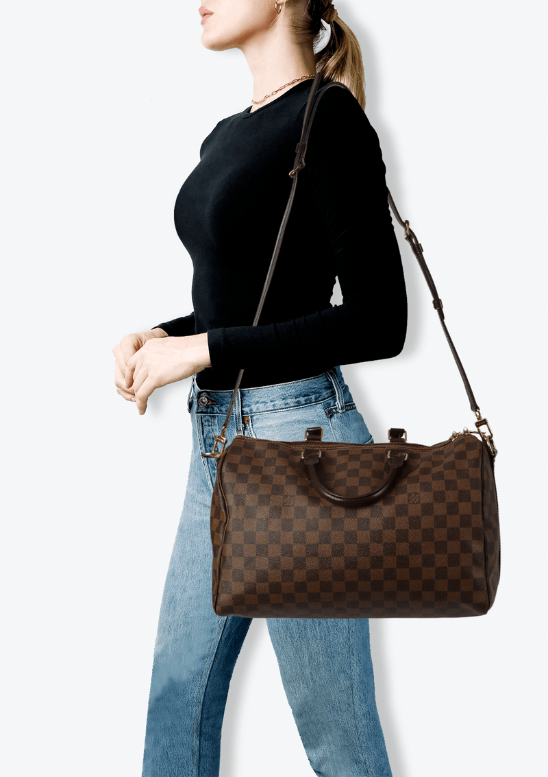 DAMIER ÉBÈNE SPEEDY 35 BANDOULIÈRE