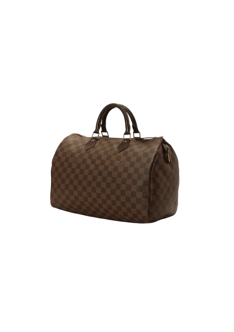 Bolsa Louis Vuitton Damier Ébène Speedy 35 Marrom Original – Gringa