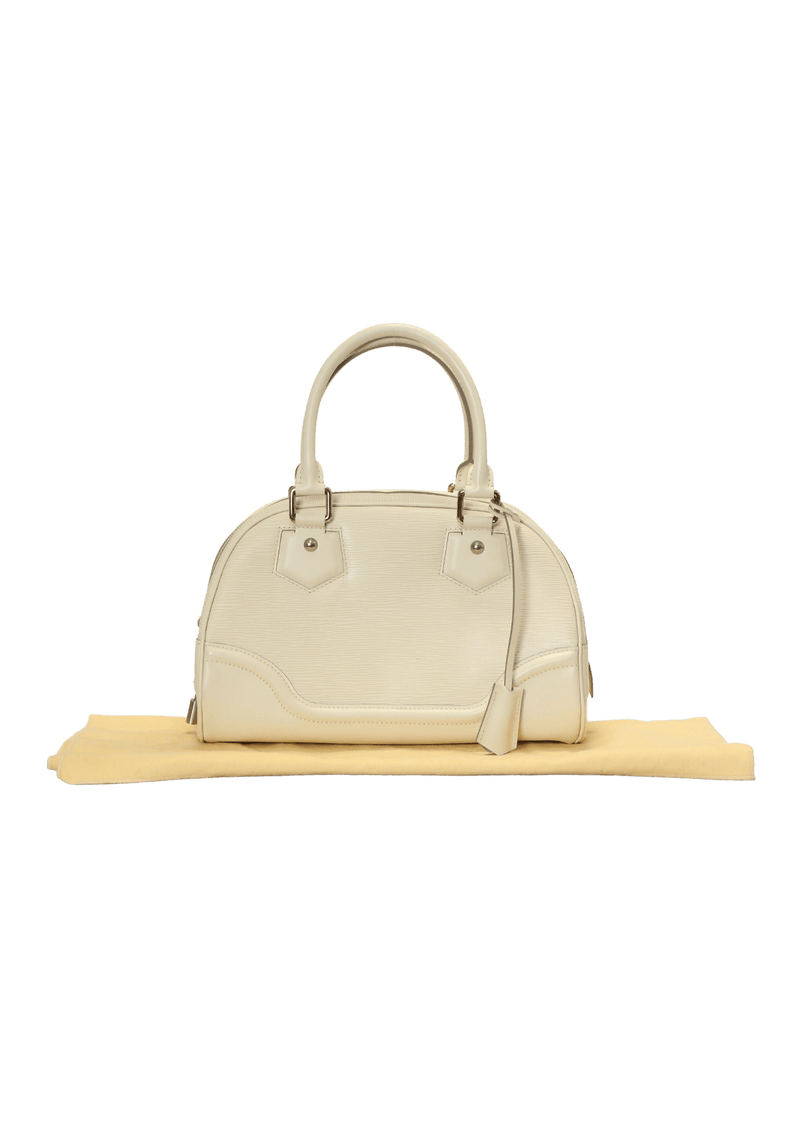 Louis Vuitton Louis Vuitton Bowling Montaigne PM White Epi Leather