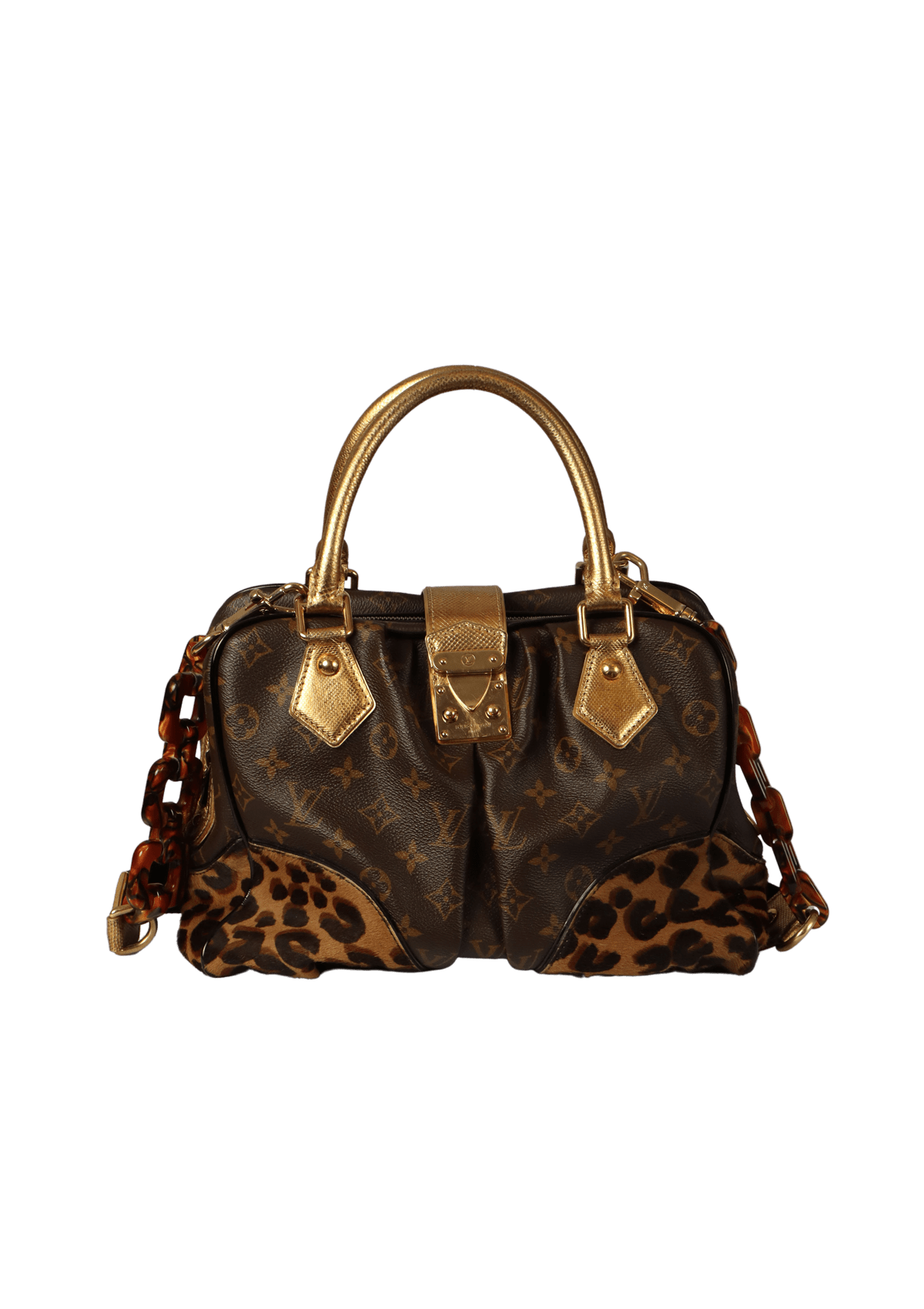 Bolsa Louis Vuitton Karung Leopard Monogram Adele Bag Marrom