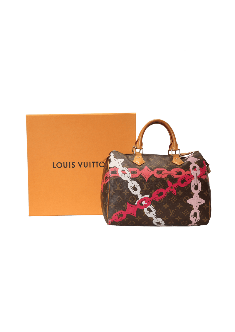 LIMITED EDITION MONOGRAM CHAIN FLOWER SPEEDY 30