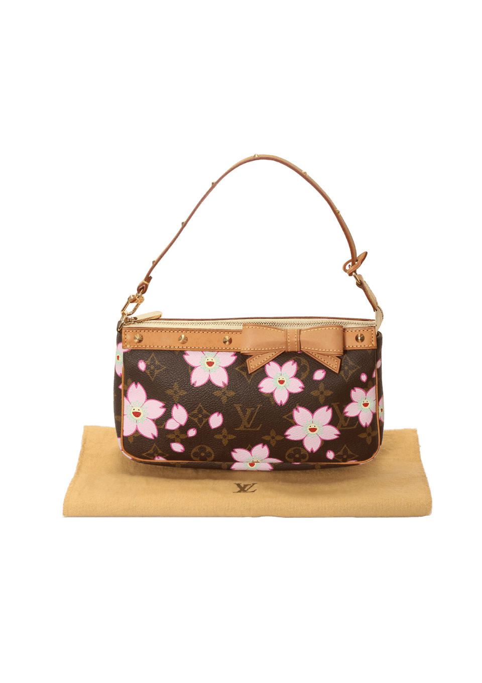 Bolsa Louis Vuitton Monogram Cherry Blossom Pochette Marrom
