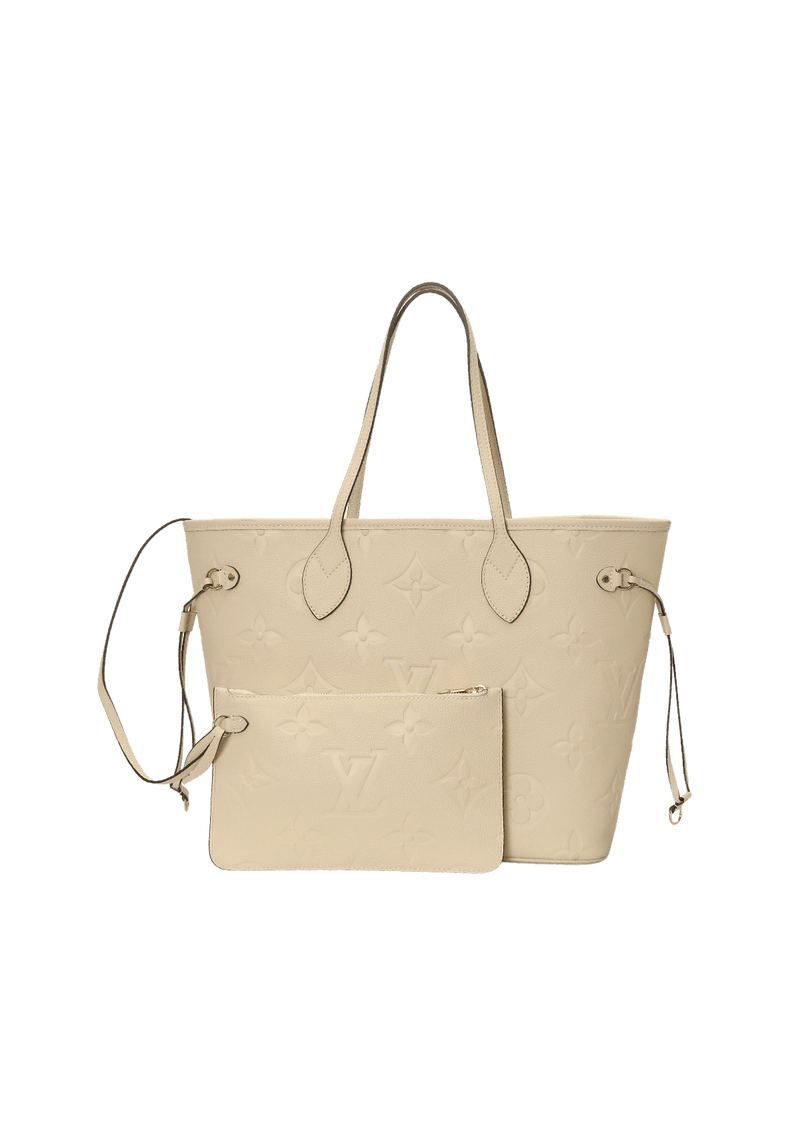 Louis Vuitton Neverfull mm Cream Monogram Empreinte