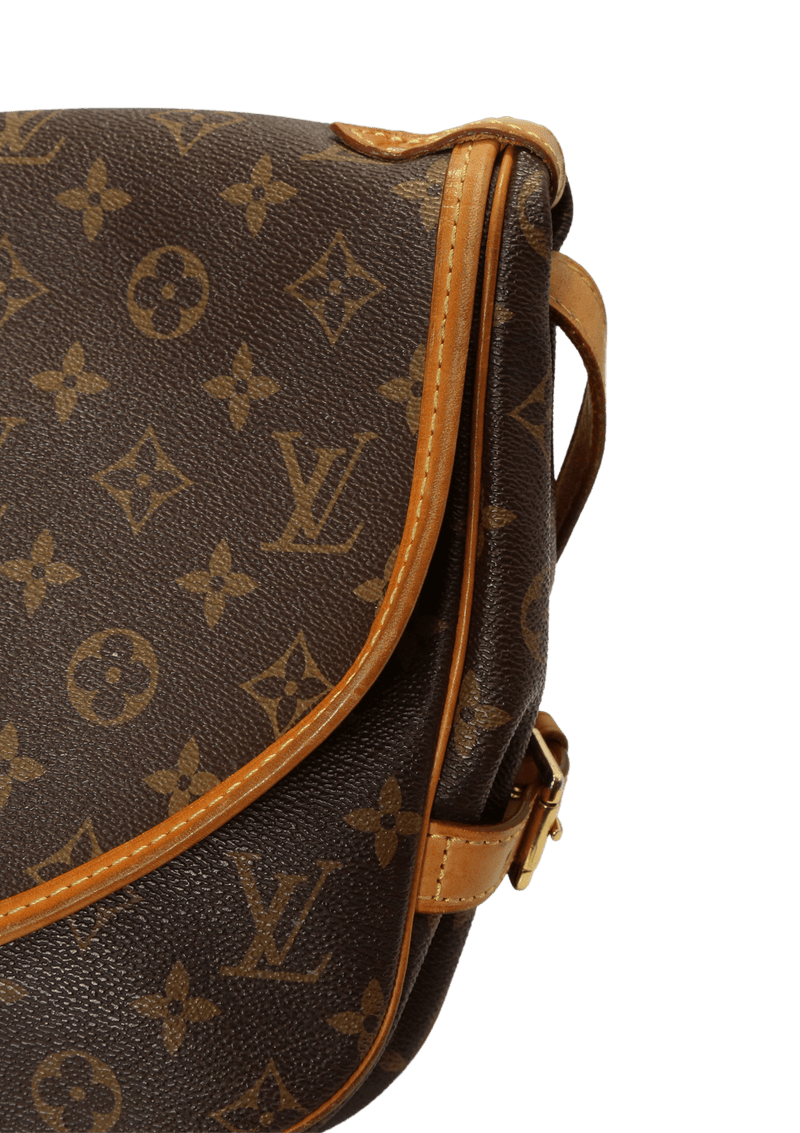 Louis Vuitton Saumur Monogram 30 Pm Saddle 869381 Brown Coated