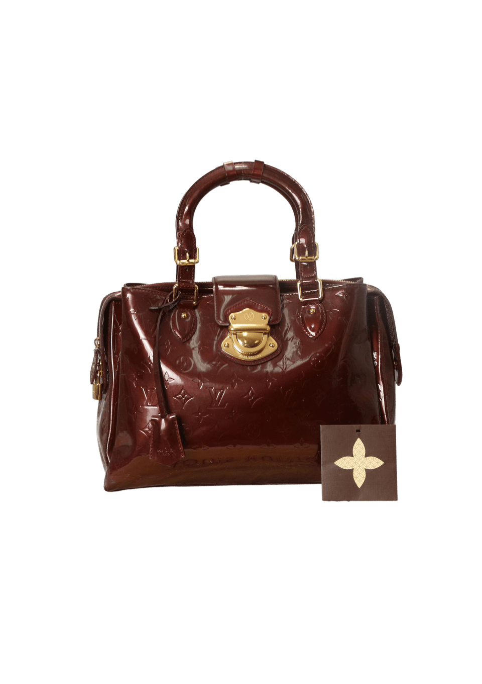 Louis Vuitton モノグラム ブラスレット 22cm Bolsa Louis Vuitton Monogram Vernis Melrose Avenue Vinho Original