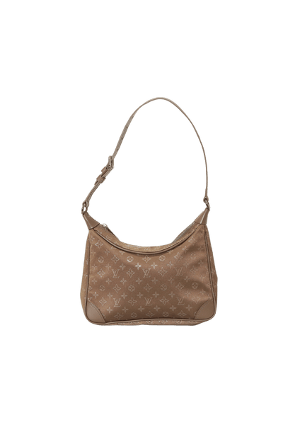 Louis Vuitton Black Monogram Satin Mini Boulogne Bag