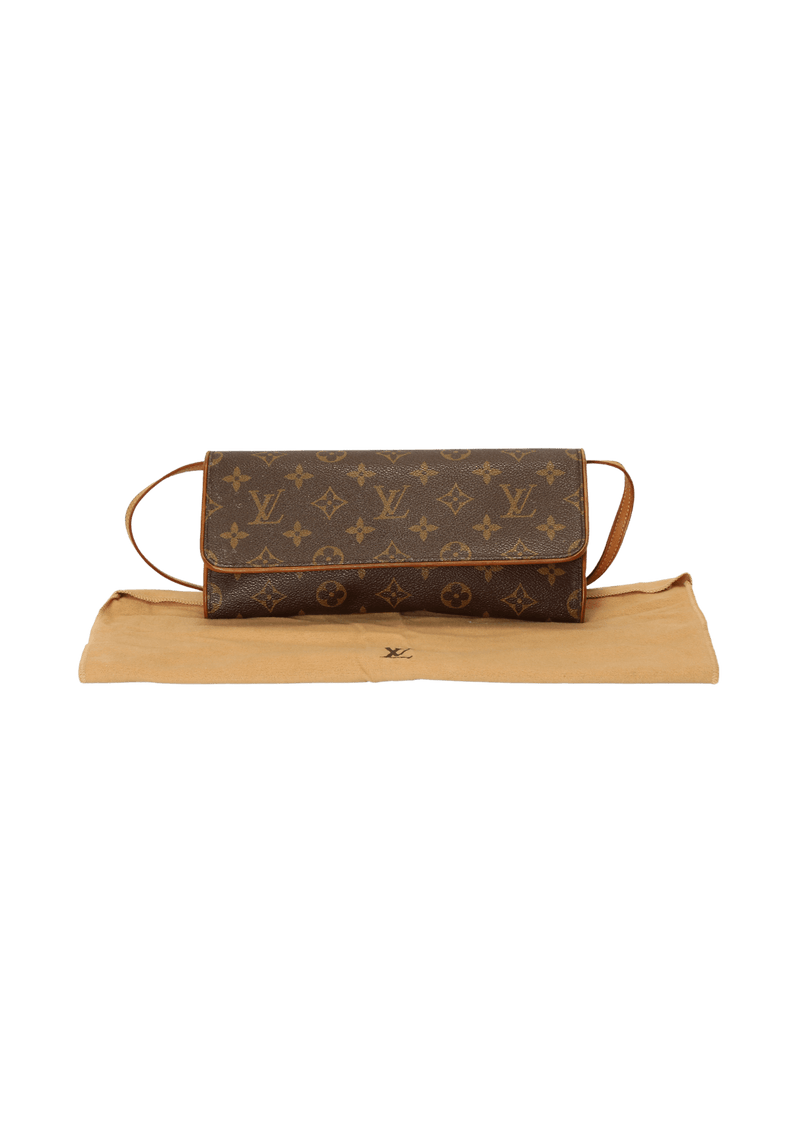 Authentic Louis Vuitton Monogram Pochette Twin GM Shoulder Bag M51852 LV  J9251
