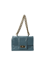 PATENT LEATHER FLAP BAG