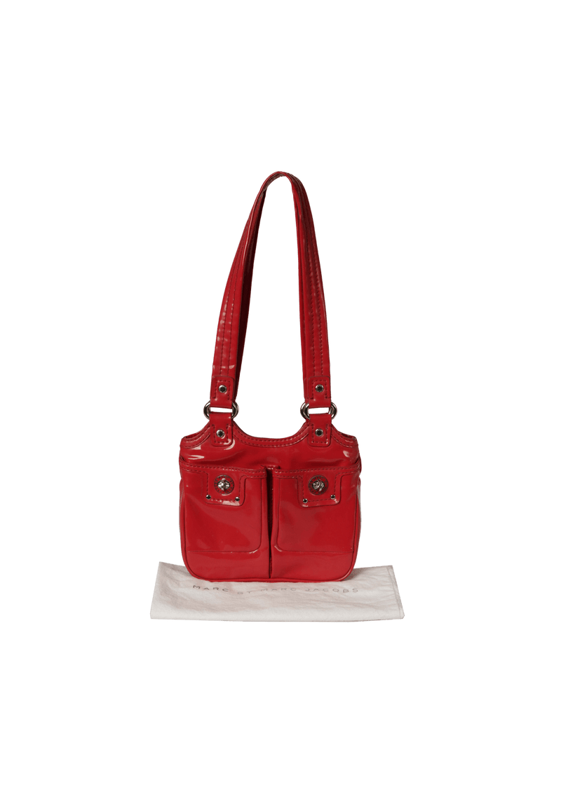 PATENT LEATHER SHOULDER BAG