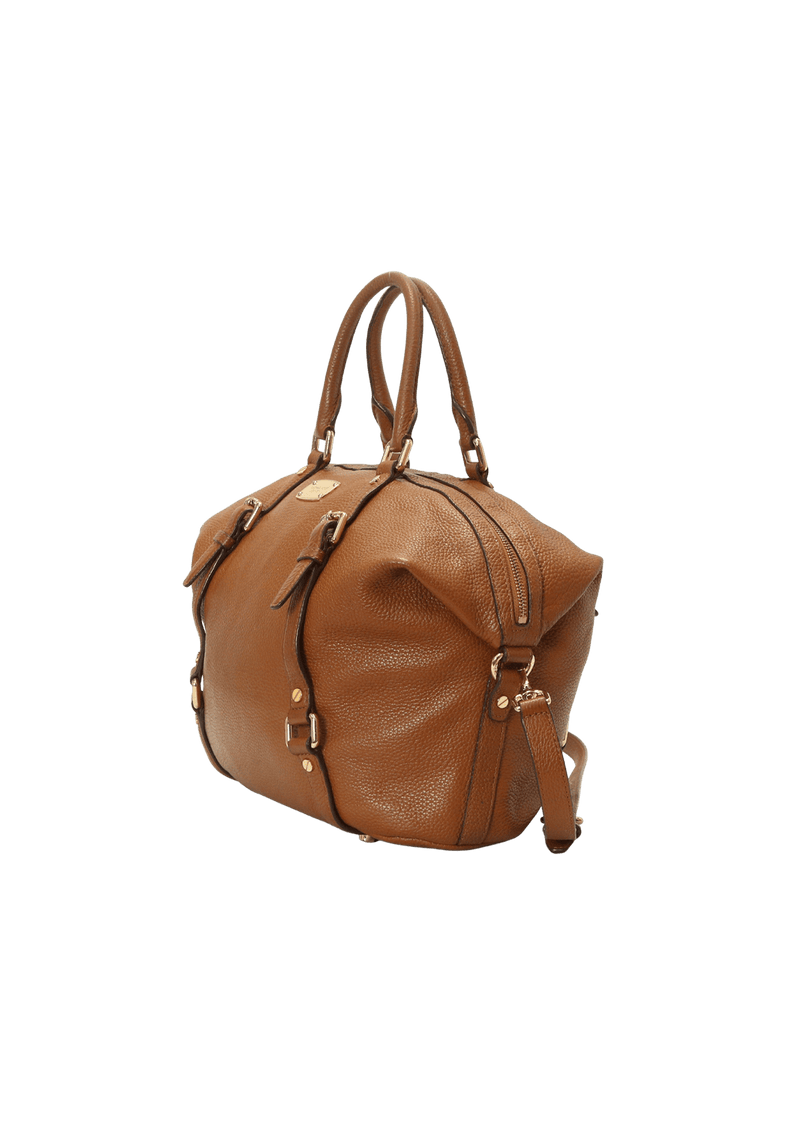 Bolsa Michael Kors Bedford Large Bowling Marrom Original Gringa